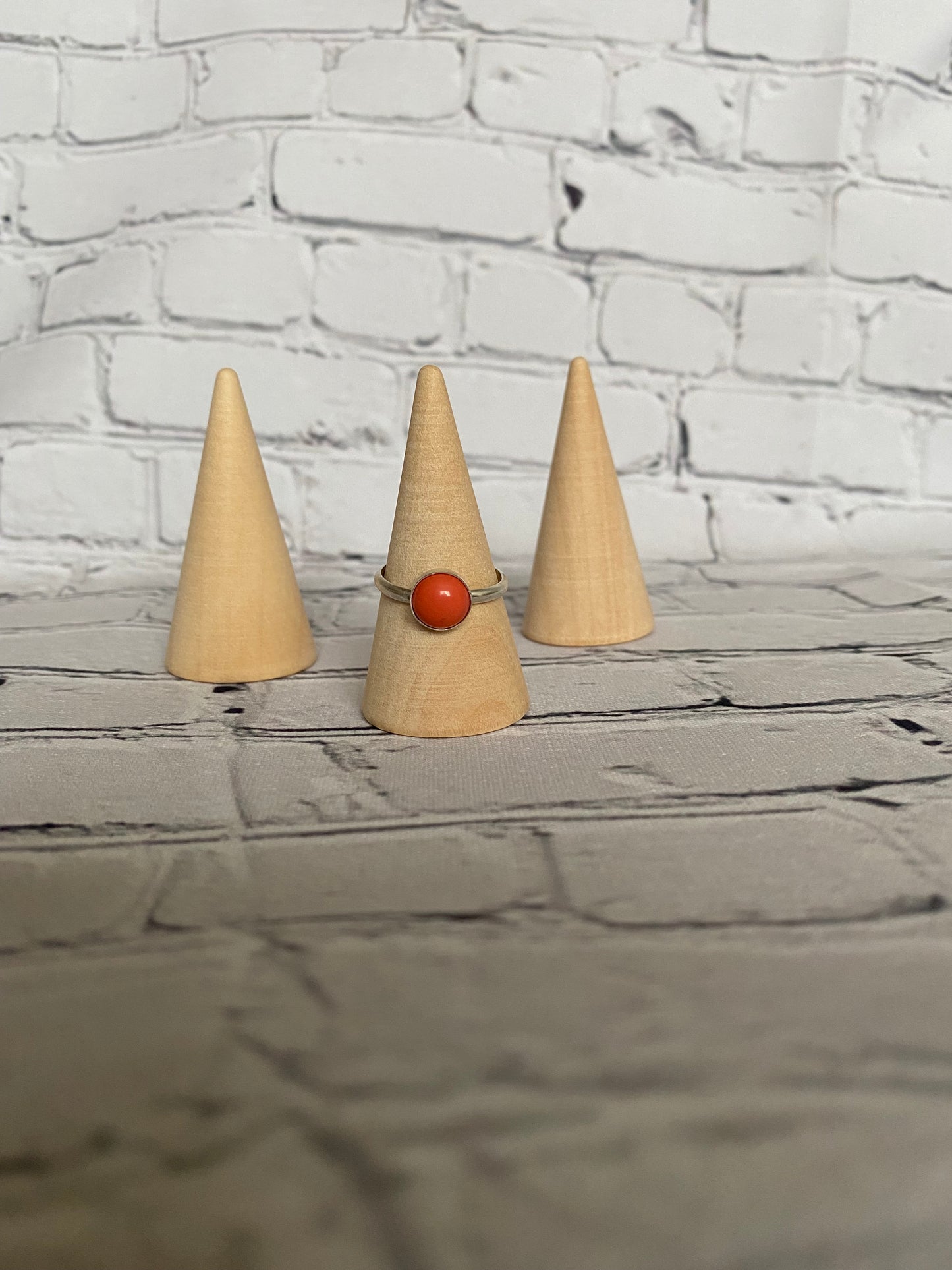 Simulated salmon coral ring