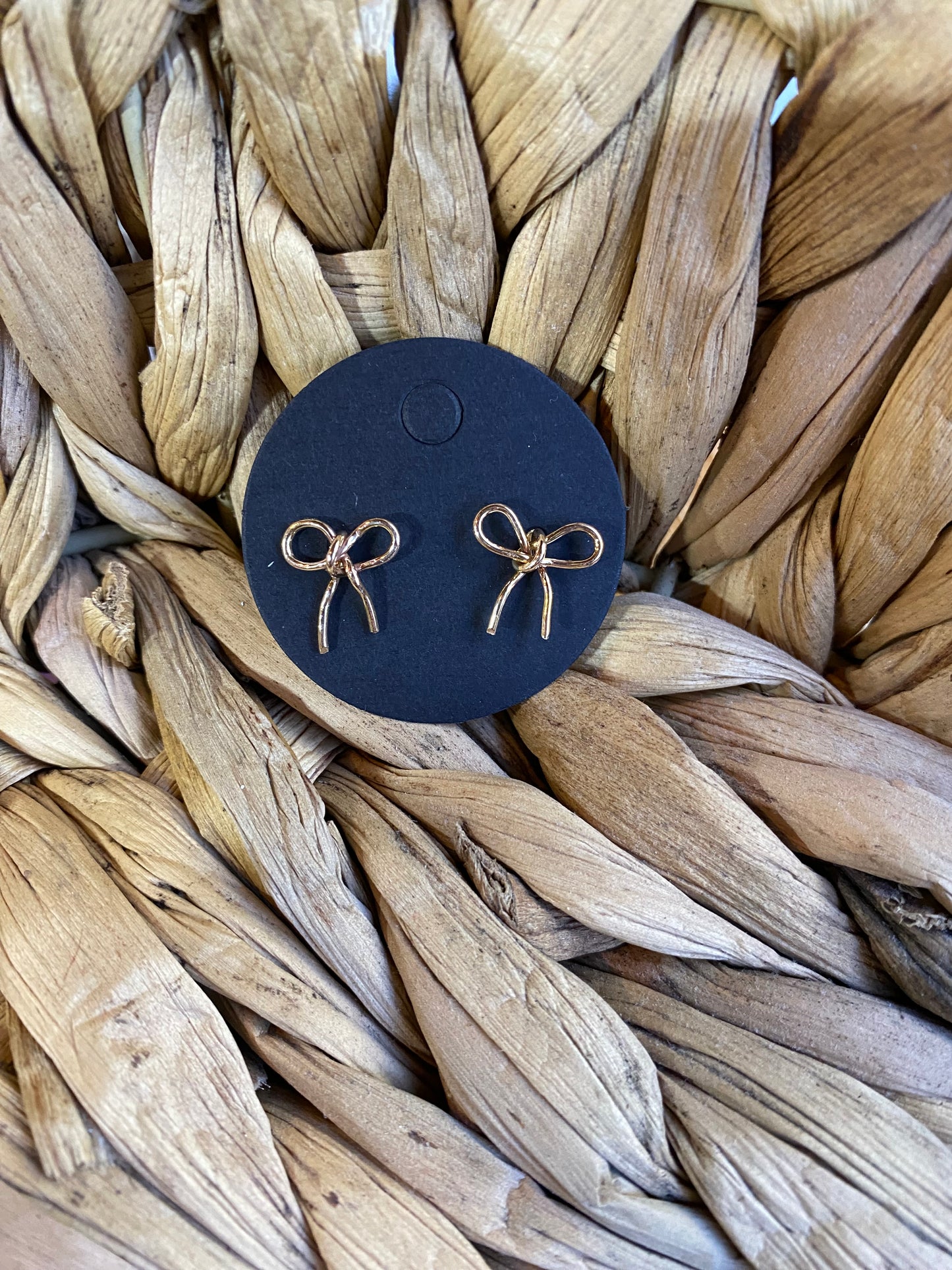 🍂 gold filled bow studs