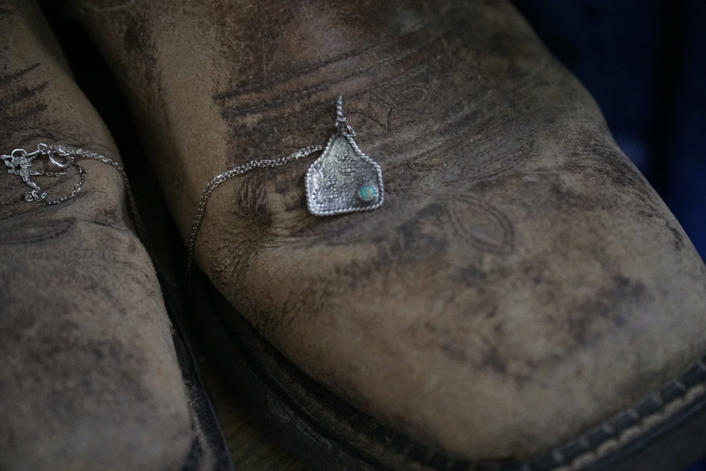 🤠Sterling cow tag necklace