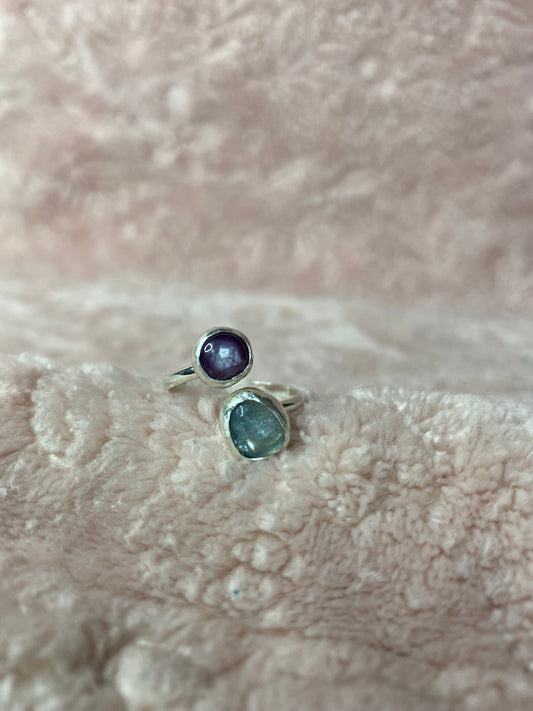 💕mixed gemstone adjustable