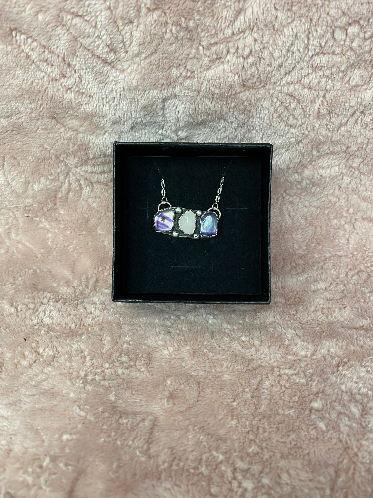 💕mixed gemstone necklace