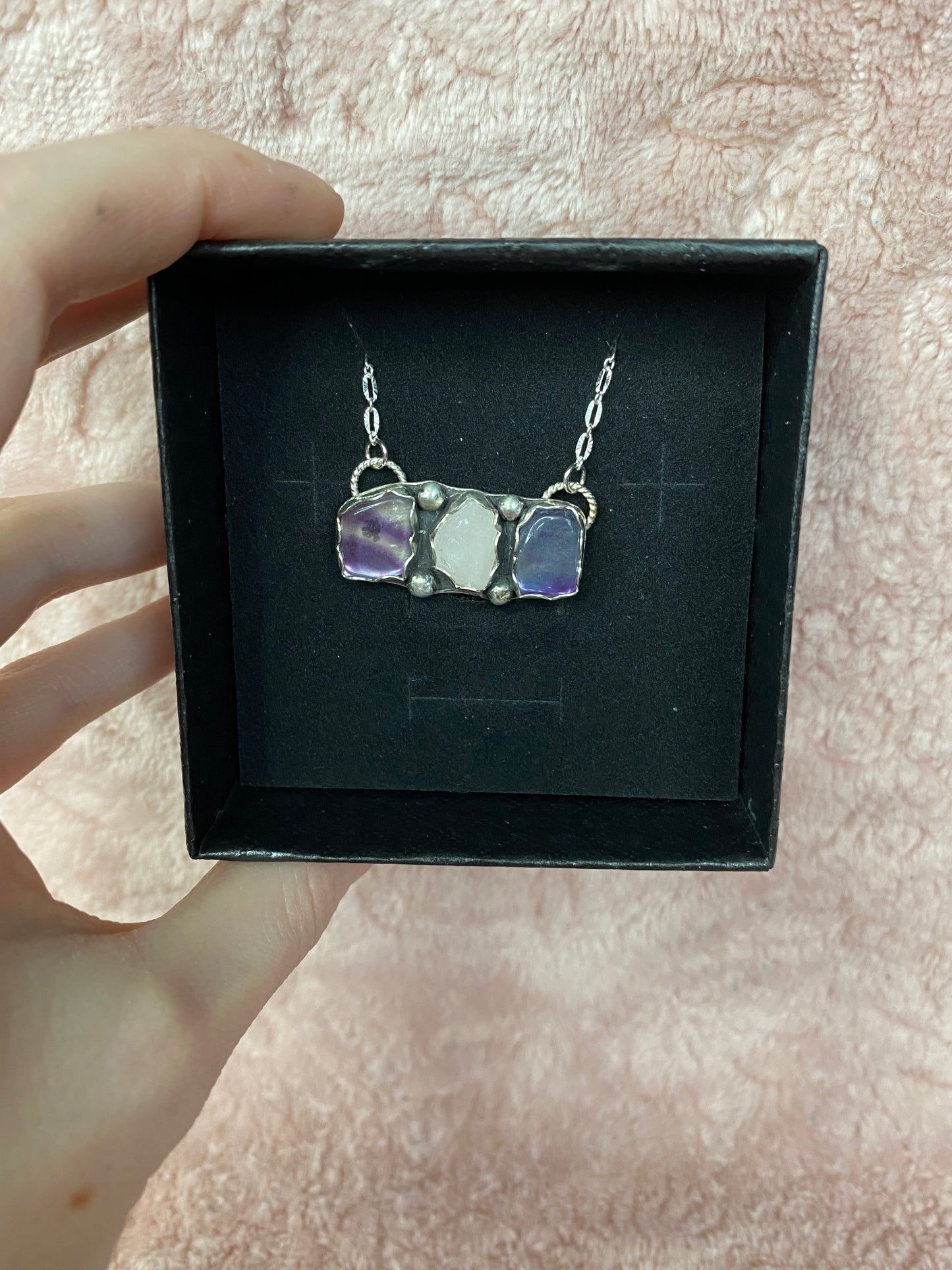 💕mixed gemstone necklace