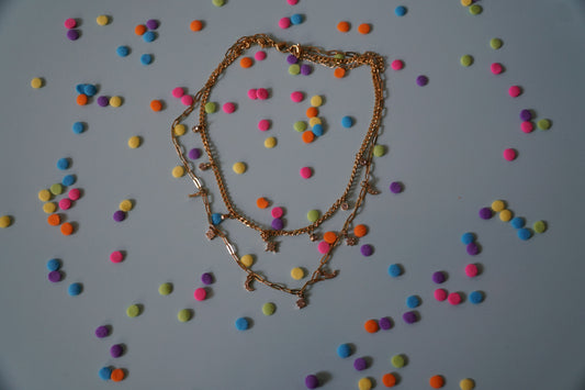 🎉moon and stars charm necklace