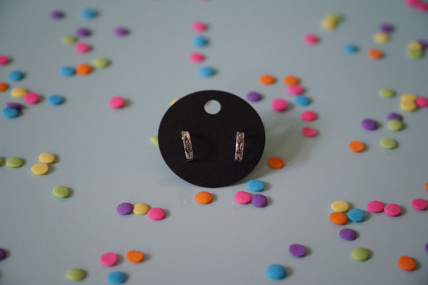 🎉flower stud hoops