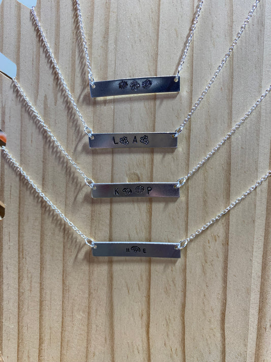 Birthflower necklaces