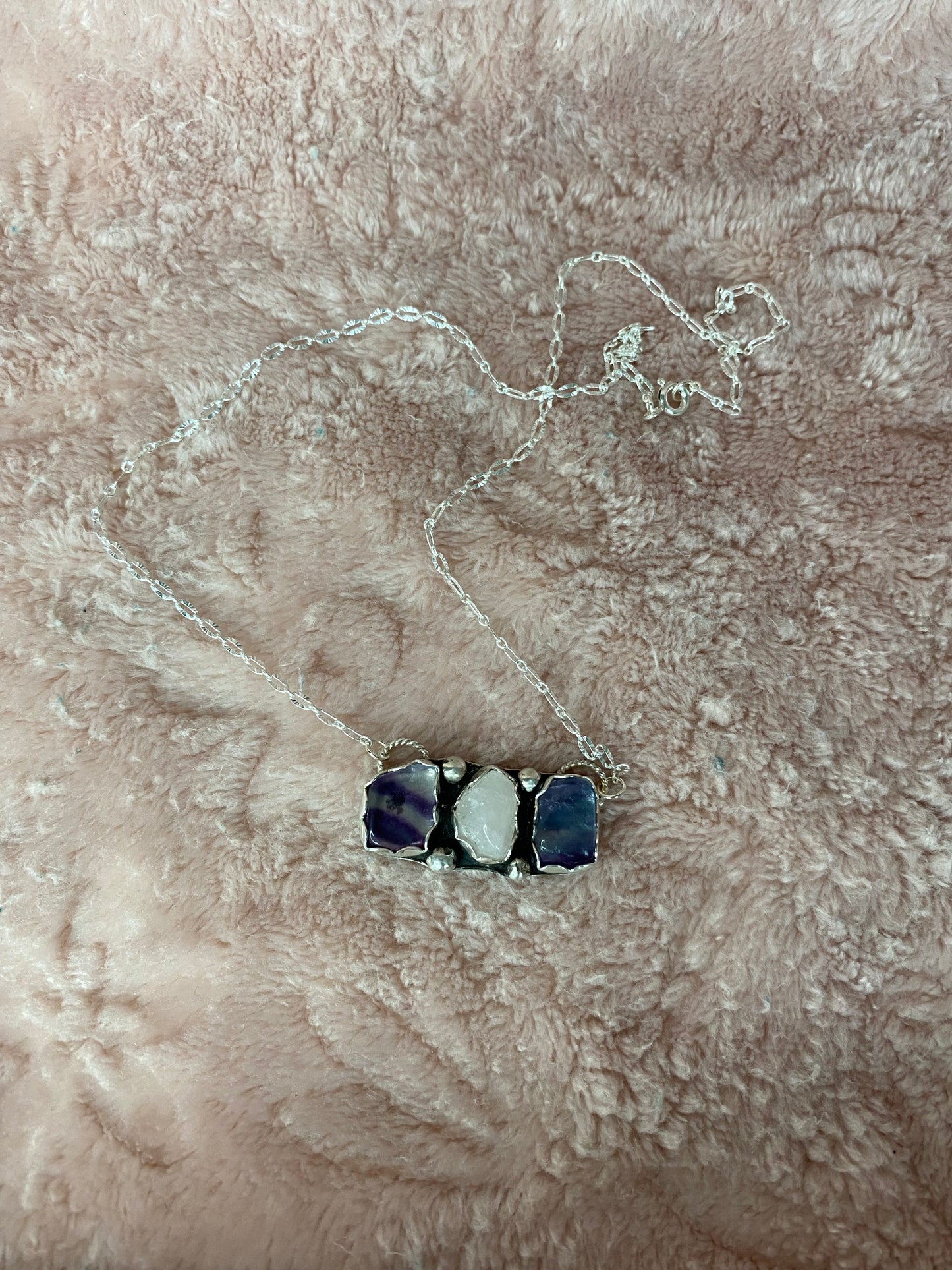 💕mixed gemstone necklace