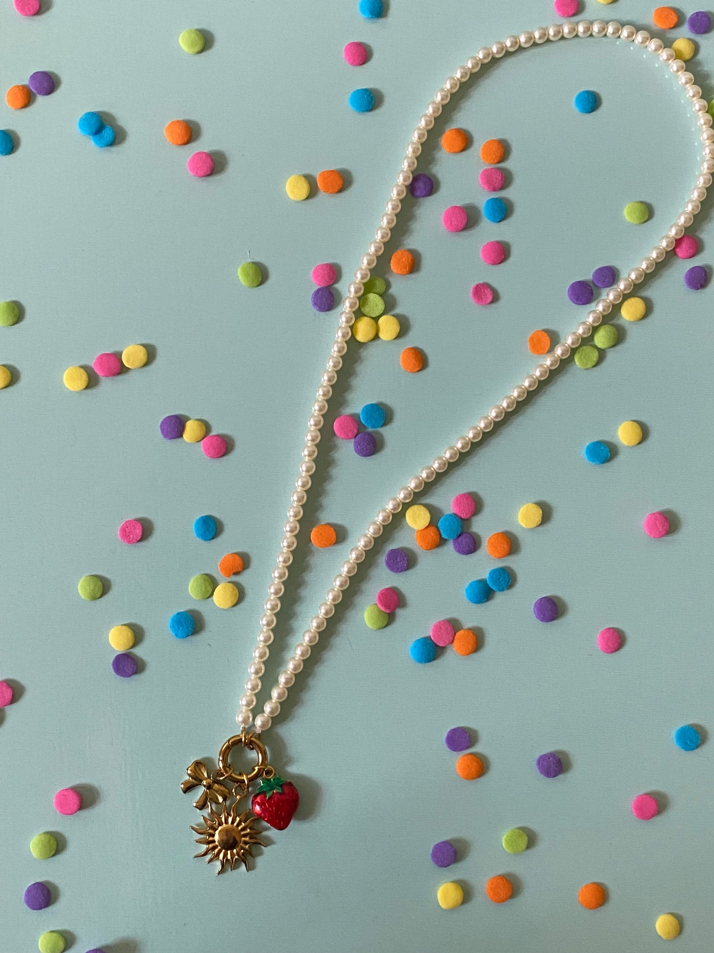 🎉pearl charm necklace