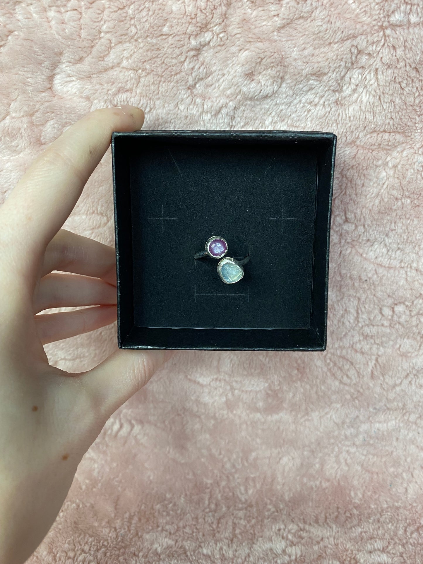 💕mixed gemstone adjustable