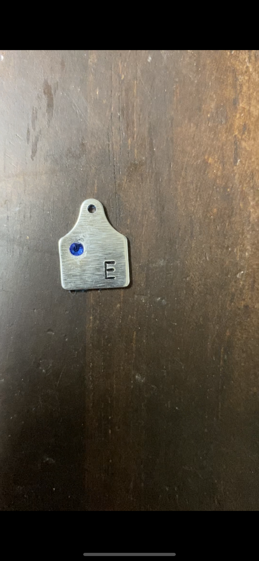 Cow tag necklace