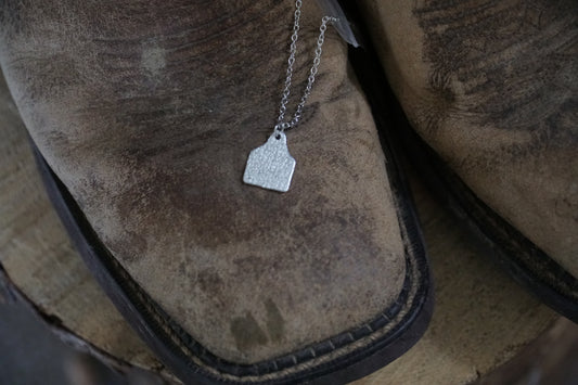🤠aluminum cow tag necklace