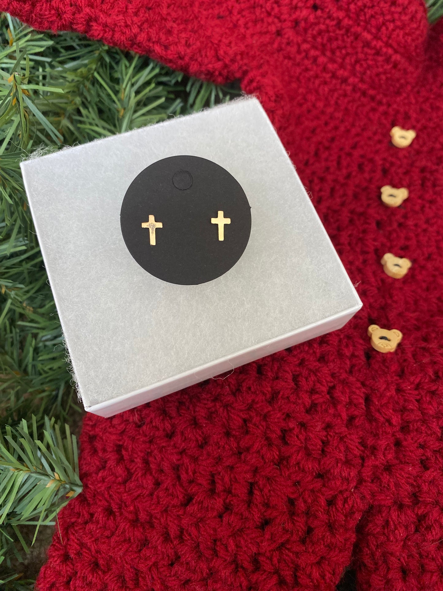 🎄cross gold filled