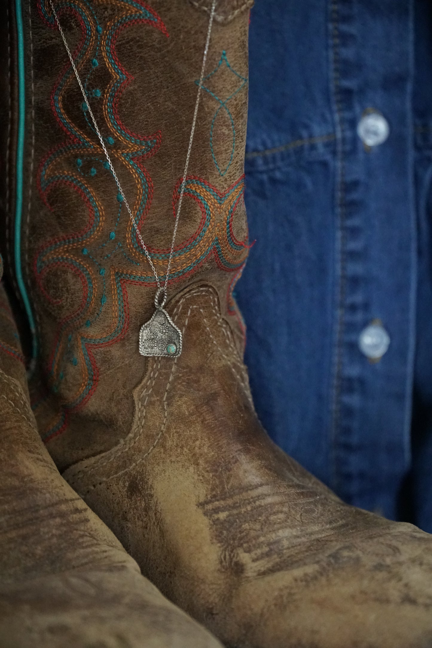🤠Sterling cow tag necklace