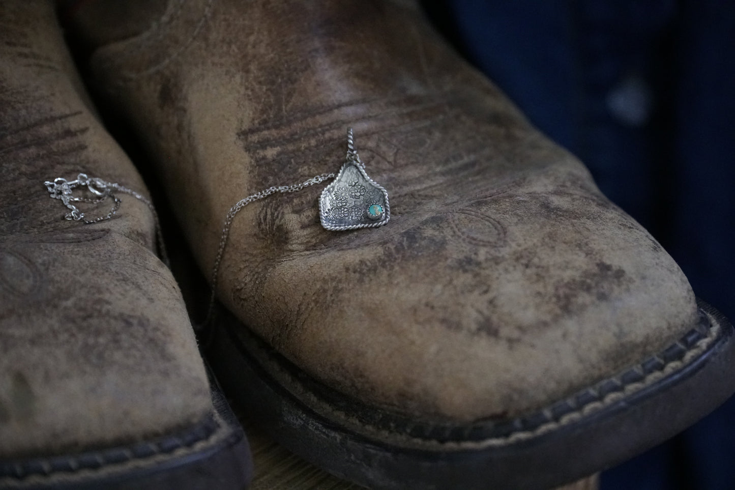 🤠Sterling cow tag necklace