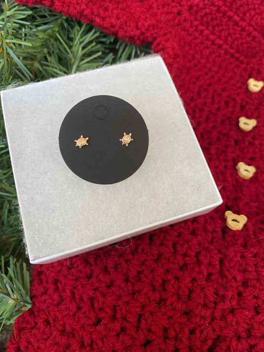 🎄turtle gold filled