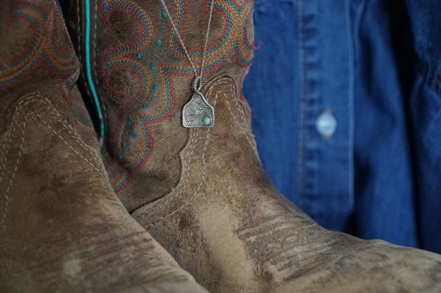 🤠Sterling cow tag necklace